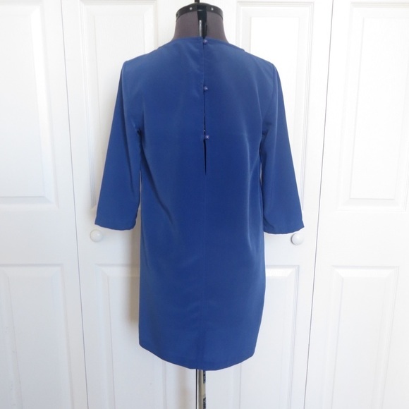 BCBGeneration Blue Mini Shift 3/4 Sleeve Dress, Size XXS 🔴CLEARANCE🔴 - Picture 2 of 2